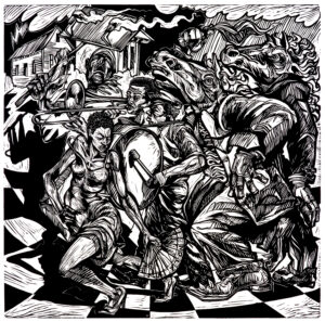 24" x 24" Linoleum Cut Print